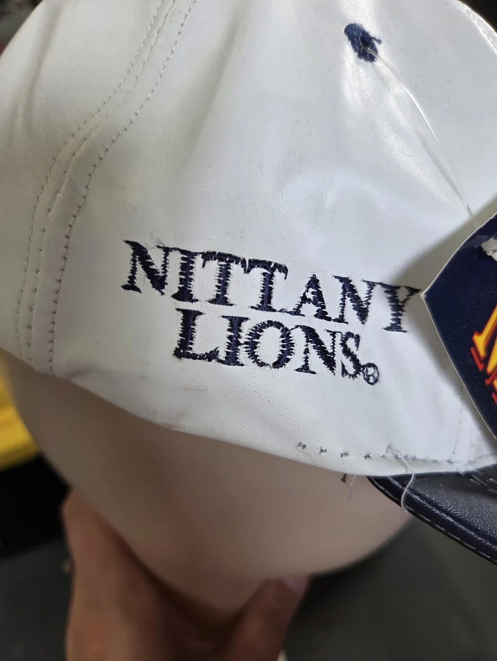 New Vintage Penn State Nittany Lions PSU Leather Snapback Hat Cap by Modern Nos